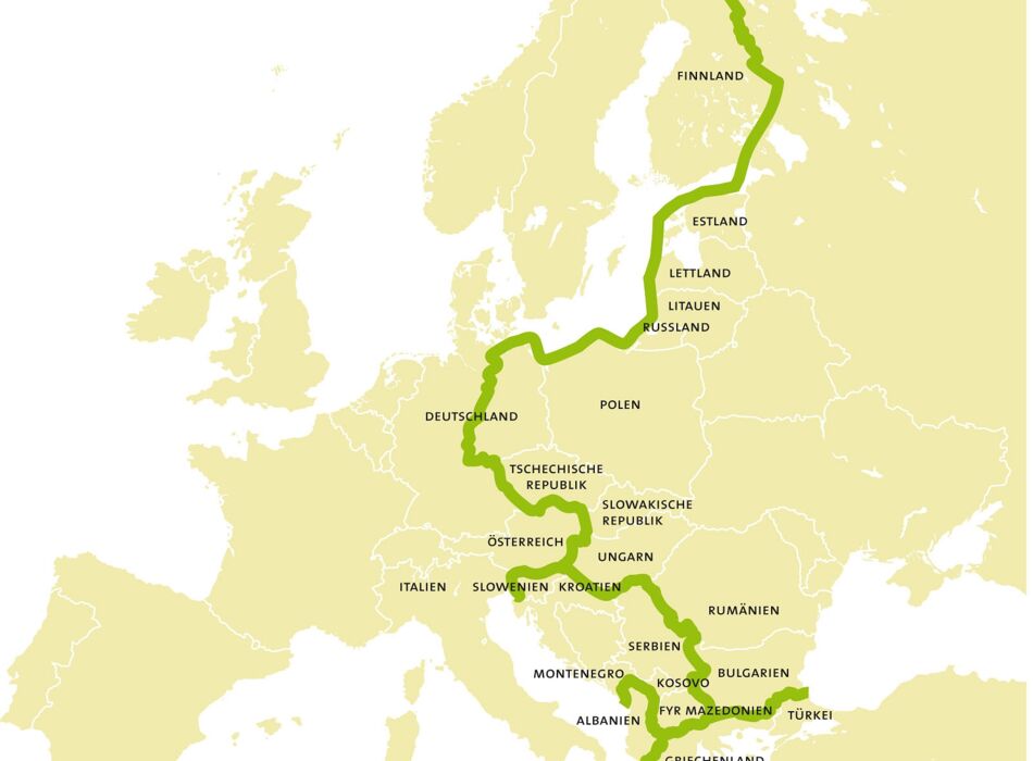 Karte des European Green Belts
